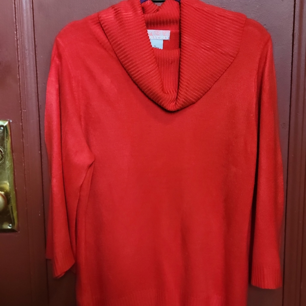 NOUVEAU COWL NECK ACRYLIC LONGSLEEVE SWEATER SIZE XL